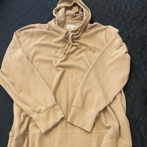 Faherty  Organic CottonTan Hooded Sweatshirt